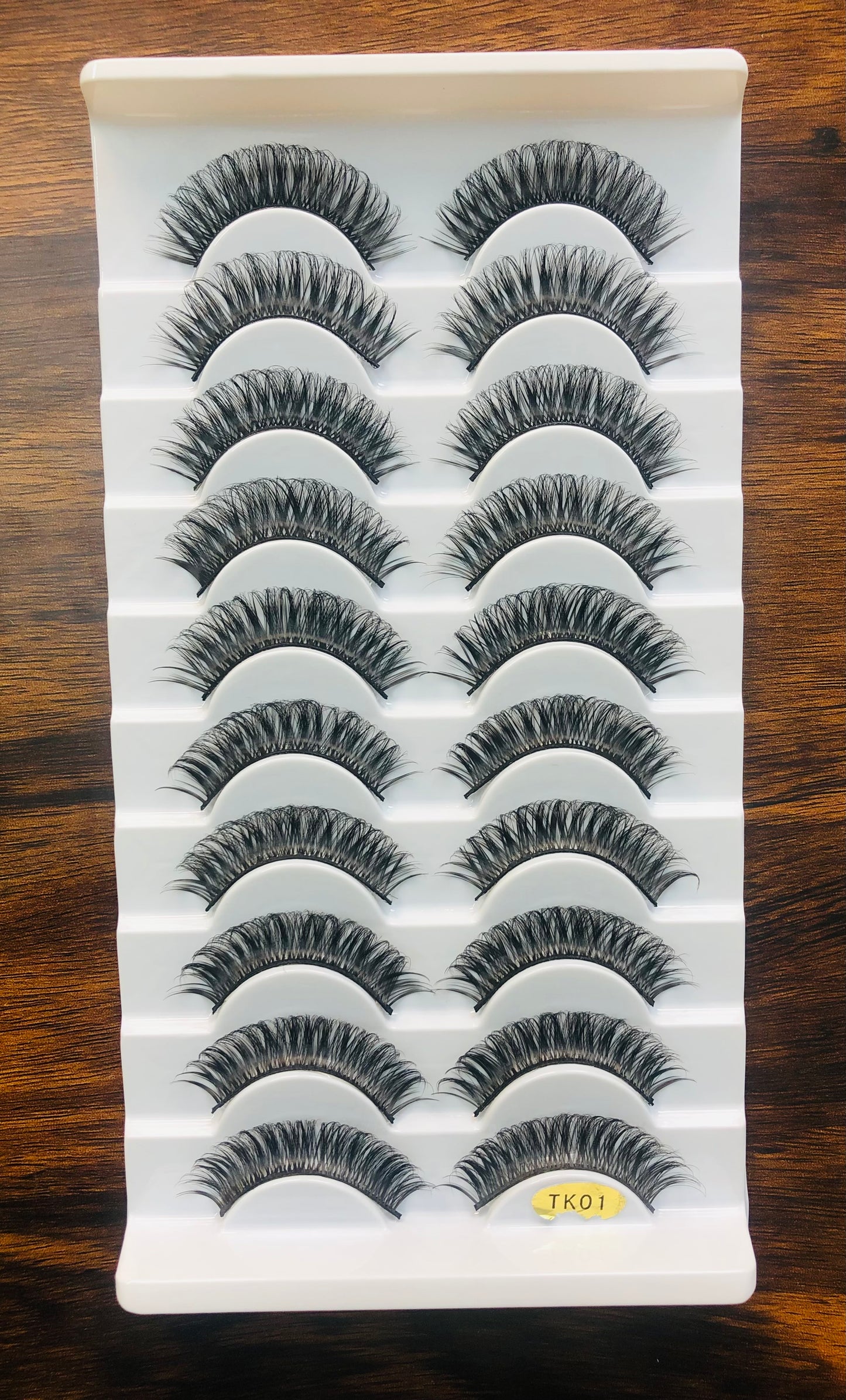 Eyelashes, Style TK01, Premium and Natural Eyelashes (curved)