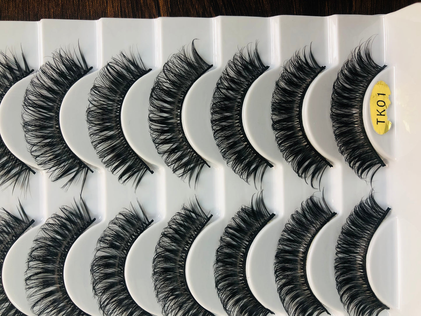 Eyelashes, Style TK01, Premium and Natural Eyelashes (curved)