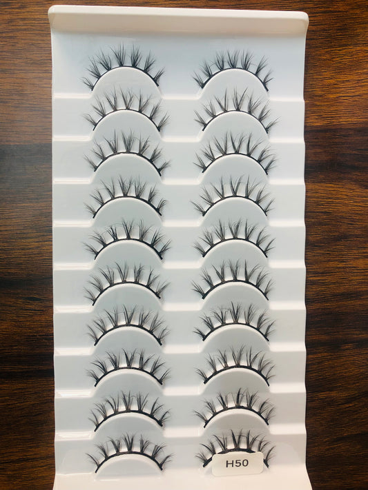 Eyelashes, Style H50, Premium and Natural Eyelashes