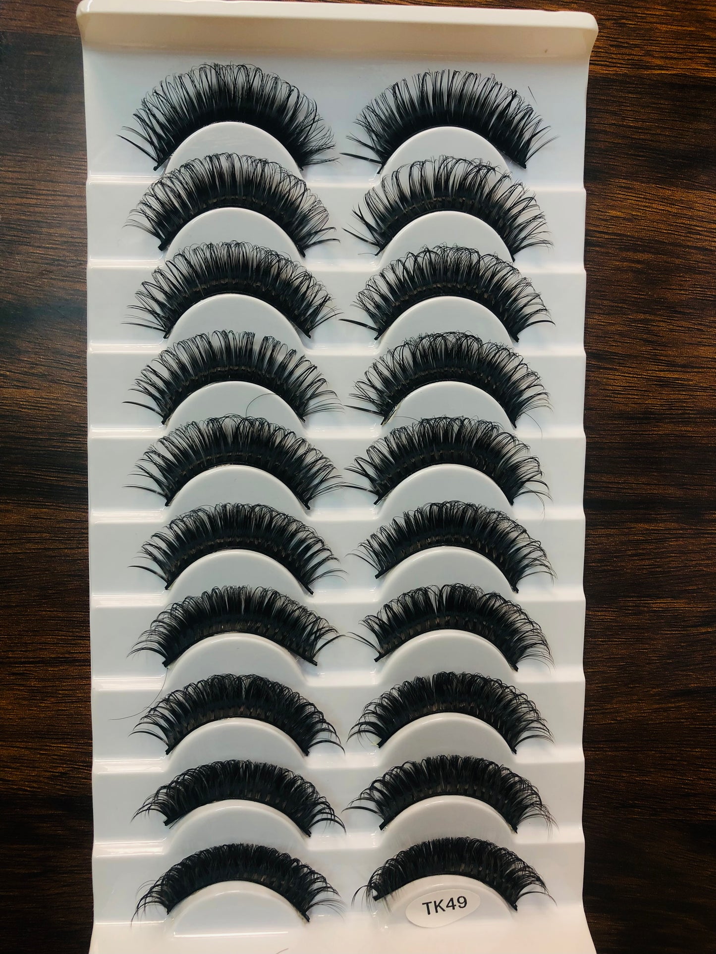 Eyelashes, Style Tk49, Premium and Natural Eyelashes (Curved)