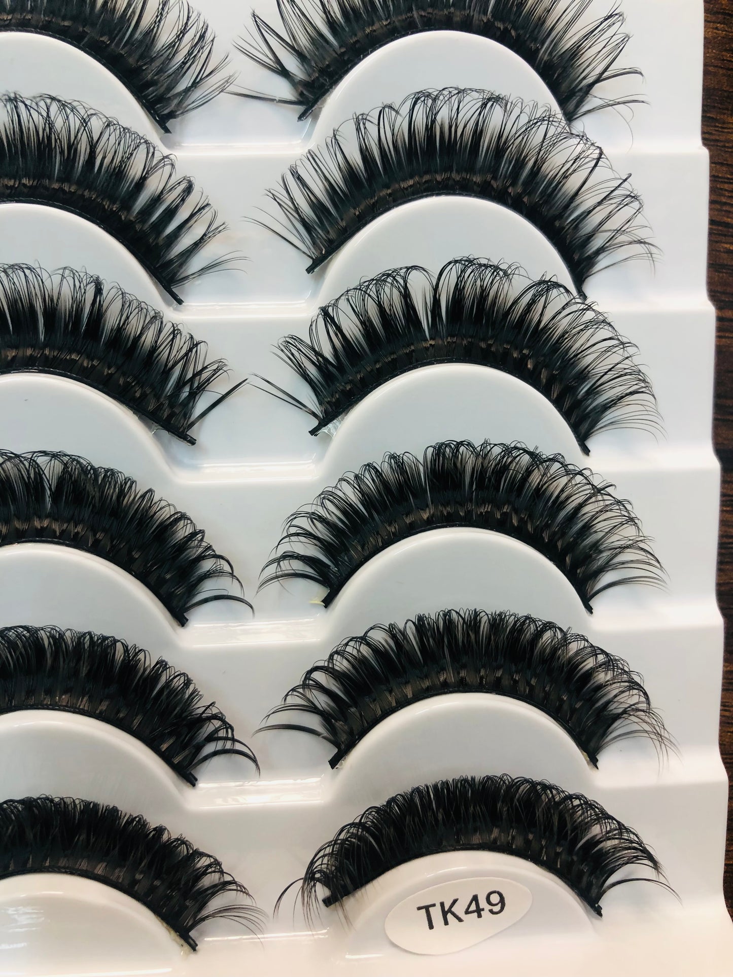 Eyelashes, Style Tk49, Premium and Natural Eyelashes (Curved)