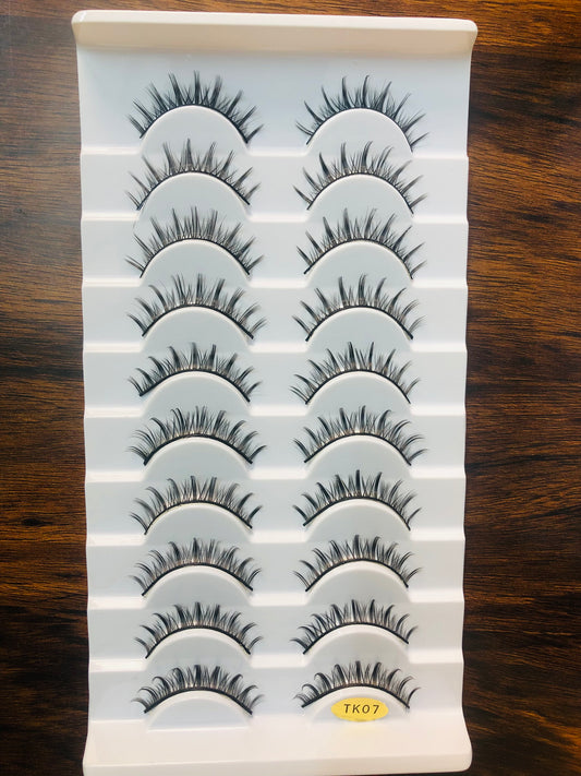 Eyelashes, Style TK07, Premium and Natural Eyelashes