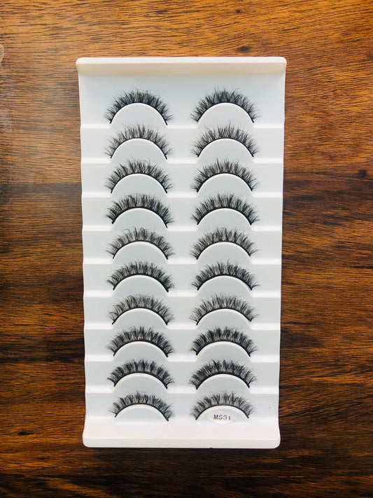 Eyelashes, Style MS61, Premium and Natural Eyelashes