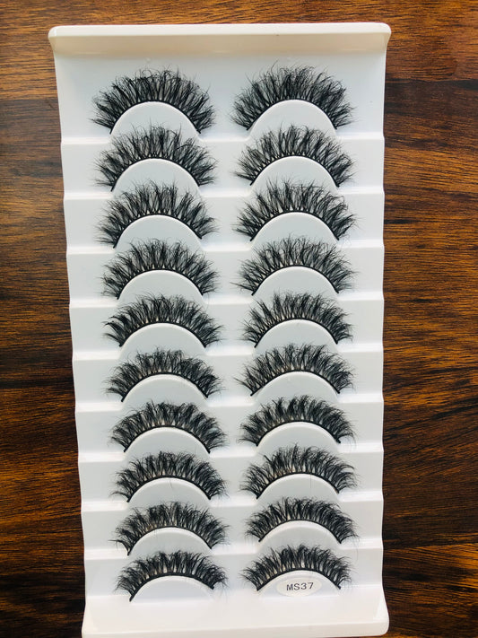 Eyelashes, Style MS37, Premium and Natural Eyelashes