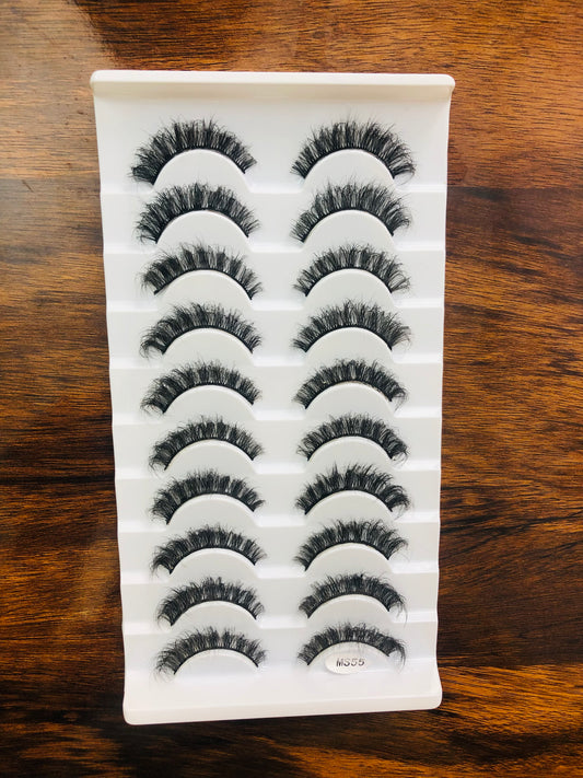 Eyelashes, Style MS55, Premium and Natural Eyelashes